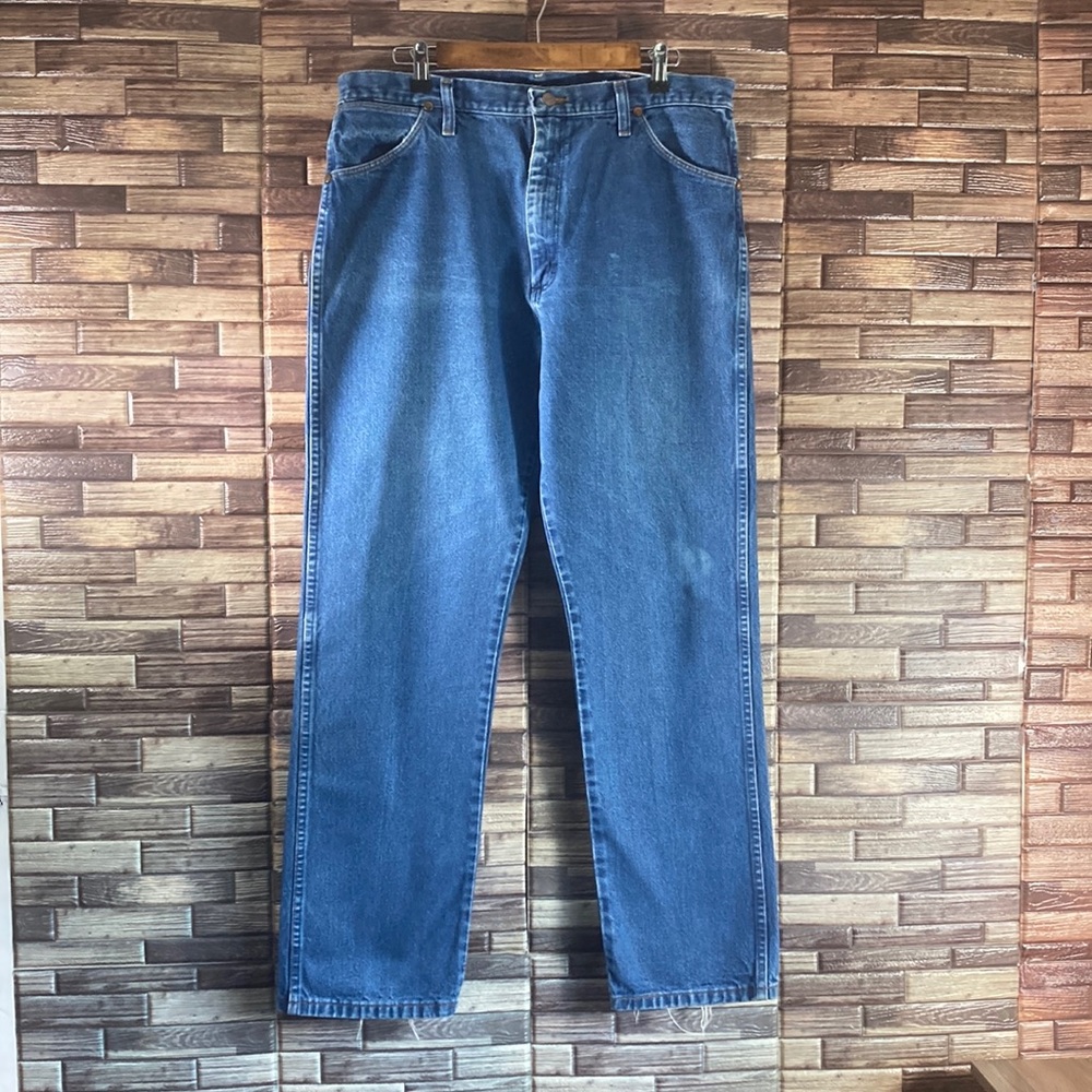 Pre Owned Wrangler  Cowboy Cut in Blue Straight Leg Jeans for Men 38x32